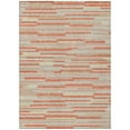 thumbnail image 2 of 8' X 10' Salmon Gray And Beige Striped Washable Indoor Outdoor Area Rug, 2 of 5