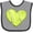 Heather and Black, variant on Inktastic Tennis Ball in Heart Boys or Girls Baby Bib