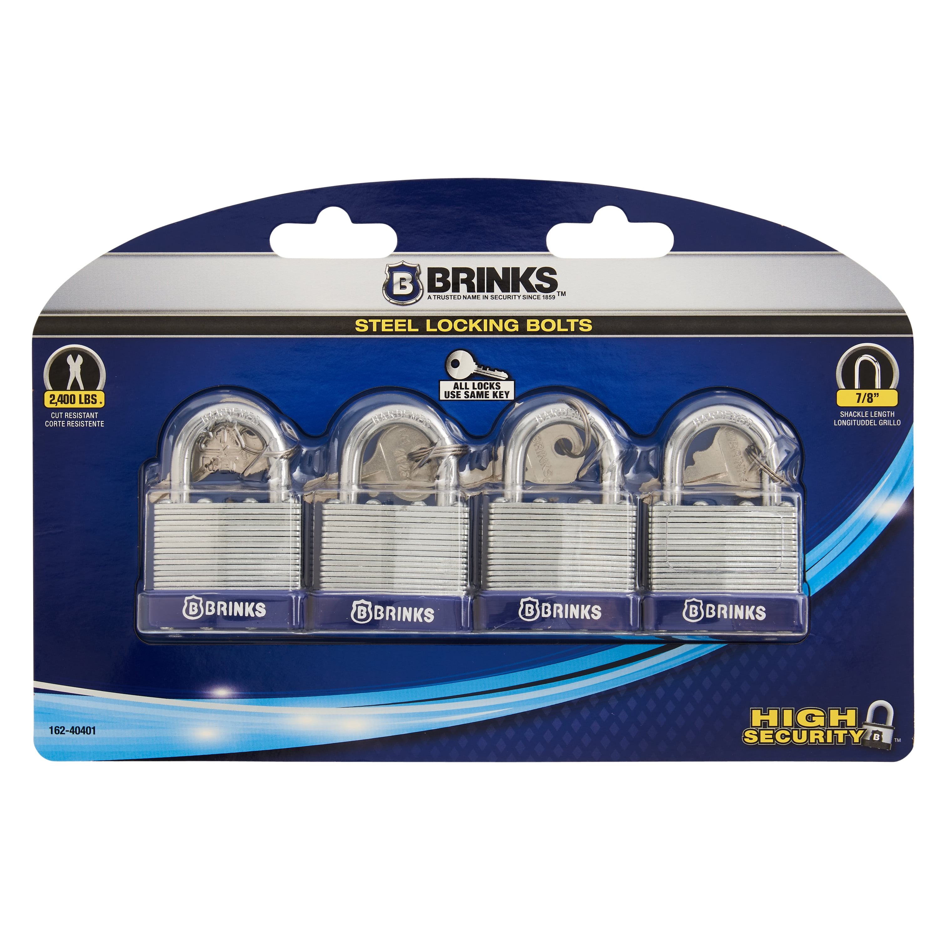 Brinks Laminated Steel 40mm Keyed Padlock with 2 1/4in Shackle