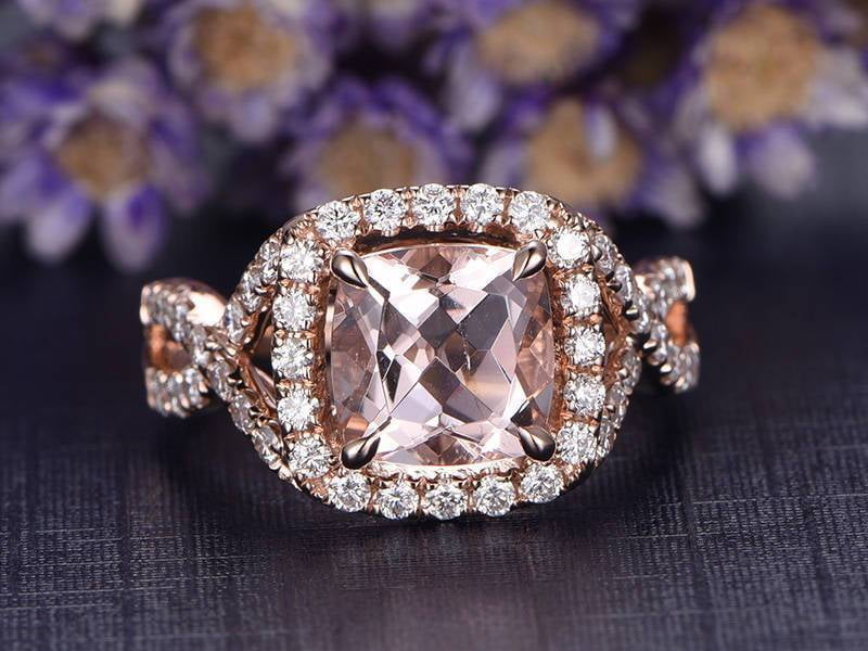 huge morganite engagement ring
