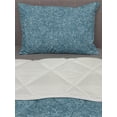 thumbnail image 3 of Dusty Blue Comforter & Sham Bedding Set, Floral Illustration in Repetitive Style Botanical Garden Pattern, 3 pcs Duvet Set Microfiber Filling Quilt, 5 Sizes, Blue Grey Dark Turquoise, by Ambesonne, 3 of 4