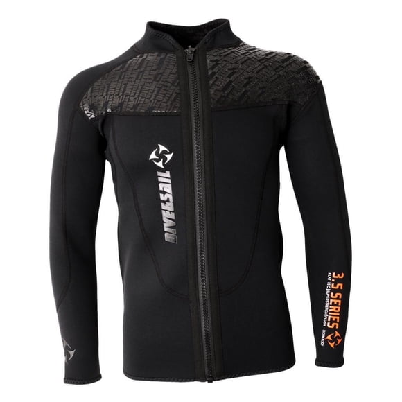 Greeniant Top de neopreno de 3 mm Trajes de neopreno Chaqueta con cremallera frontal de manga larga Surf Buceo Deportes acuáticos S
