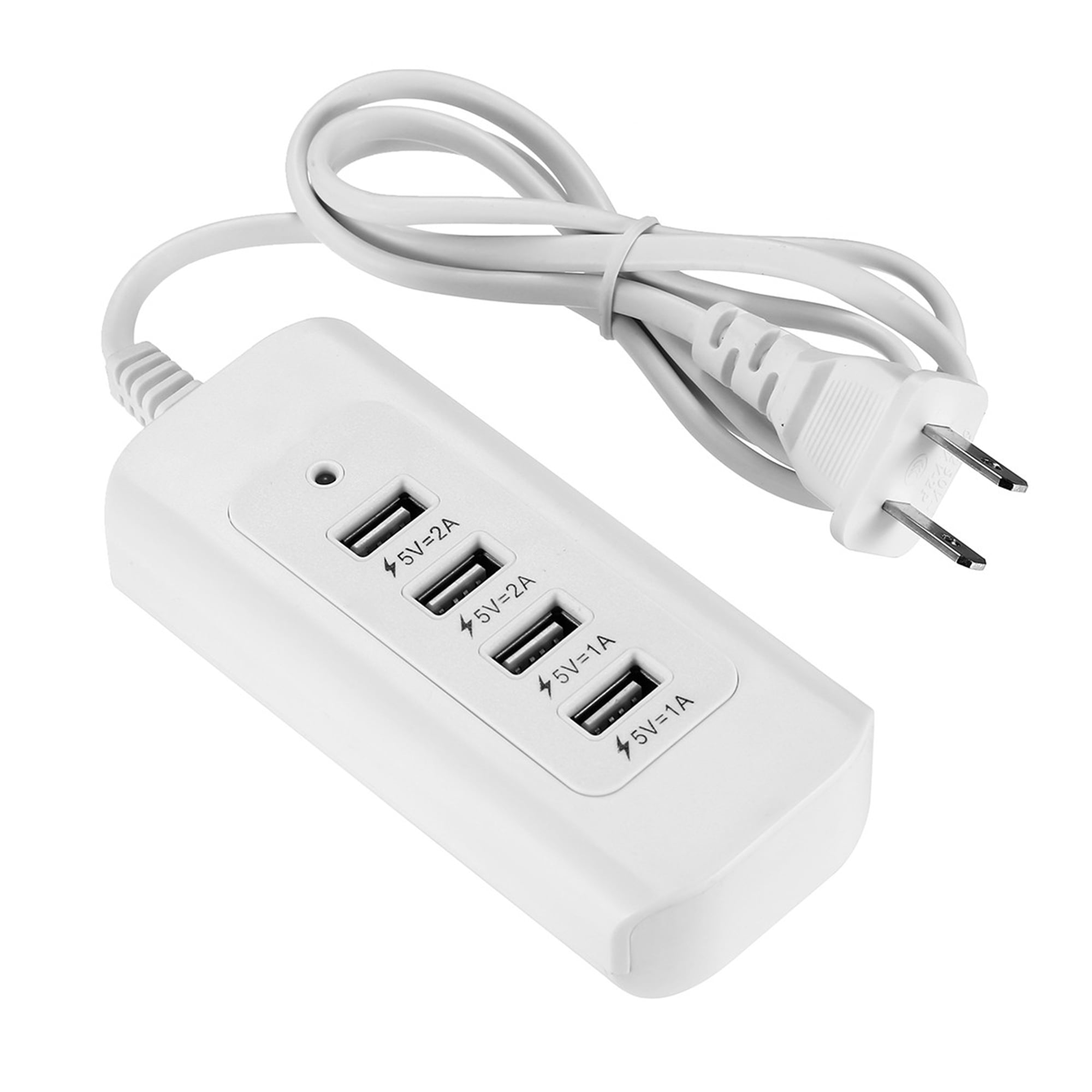 Poweradd 4 Multi-Port Power USB Hub Wall Charger Fast Charging Station Desktop Cellphone -