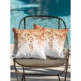 thumbnail image 4 of Waterproof Outdoor Throw Pillows with Inserts 16"x16" Set of 2,Orange Eucalyptus Leaves Soft Decorative Pillowcases for Couch Bedroom,Spring Floral Summer Botanical Pillow Covers for Sofa Living Room, 4 of 8
