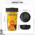 thumbnail image 3 of Fotbe Happy Halloween1 Printed Insulated Travel Coffee Mug Spill Proof Leak Proof Stainless Steel Coffee Tumbler Reusable Coffee Cups with Lids Thermos, 3 of 8