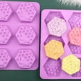 thumbnail image 4 of Necvior Bee Honeycomb Silicone Mold Wax Melt Polymer Aromatherapy Making Handmade Cupcake Mould Decorating Supplies, 4 of 8