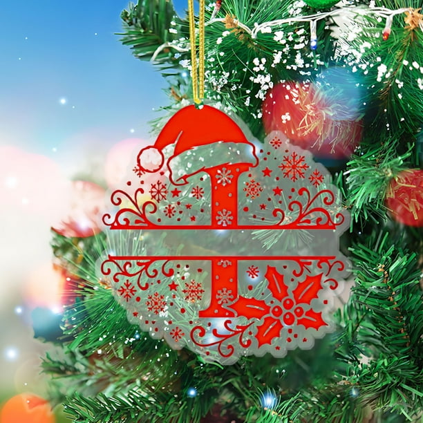 Decoraciones de Árbol de Navidad 26 Letras Decoraciones Colgantes de Navidad para Artesanías de Bricolaje