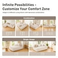thumbnail image 5 of Sophia & William 104" Oversized L-Shaped Sectional Sofa 3 Seat Modern Corduroy Compressed Couch 28.4" Deep Modular Sofa for Living Room, Bedroom, Beige, 5 of 9
