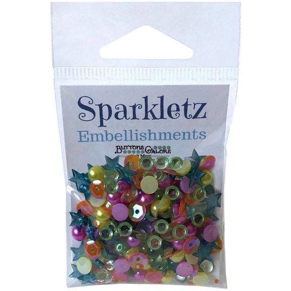 Buttons Galore Sparkletz Embellishment Pack 10g-Rainbow