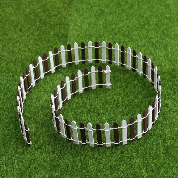 HEATSHAKING 1Set Mini Fence for Landscape Fences in Coffee and White 90x2In