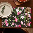 thumbnail image 5 of Pioneer Flower Floral Print Pattern Summer Placemats Table Placemats Set Of 4-Linen Kitchen Washable Placemats Table Mats 12x18 Inch Non-Slip Heat Resistant, 5 of 5