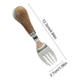 thumbnail image 3 of Stylish Oned Cute Stoneding Walnut Wood Spoon Oned Fork Made Of 304 Stainless Steel Suitable For Fruit Dessert Oned Household Use, 3 of 6