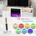 thumbnail image 3 of Waleaf 70" Fireplace TV Stand with 23" Electric Fireplace, LED Lighted Entertainment Center, Adjustable Flame LED Color for TVs up to 80", Black, 3 of 8