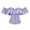Purple, variant on FASHOFT Blue Corset Tops For Women Jacquard Off Shoulder Satin Ruffle Trim Hook Closure Bustier Waist Cinching Bust Support Elegant Body Shaper Top White Corset Dress L