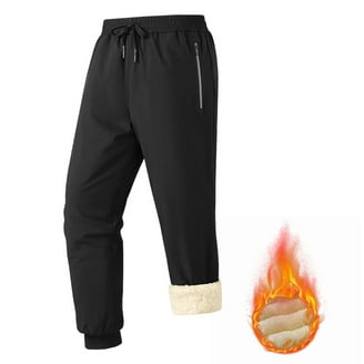 Men's Fleece Lined Jogger Sweatpants – Drawstring Running Active Pants With Pockets
