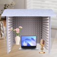thumbnail image 4 of Milaget Desktop Soundproof Cover Lightweight Portable for Podcasts Live Music Studio Gray 80cm, 4 of 8