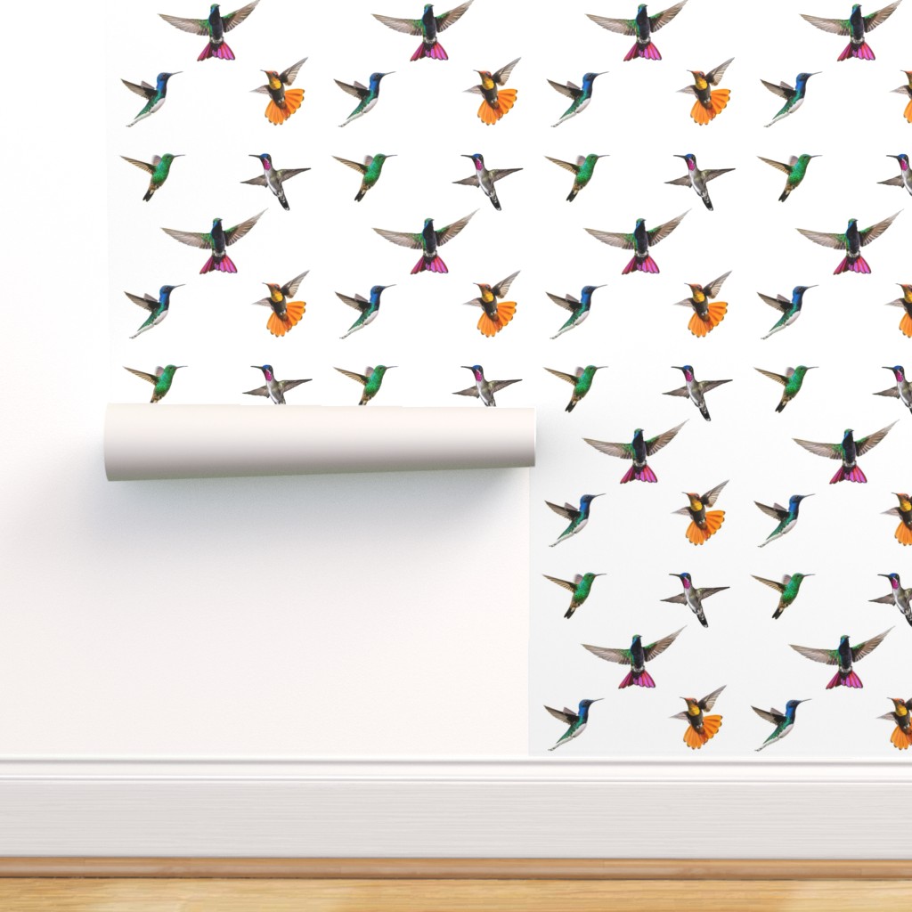 Peel-and-Stick Removable Wallpaper Hummingbird Orange - Walmart.com