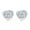 Heart White  Ear Studs [White Gold Color, variant on 925 Sterling Silver Stud Earrings Birth Cubic Zircon Fashion Jewelry For Women