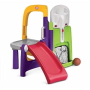 Little Tikes 4-in-1 Fold Away Climber with Basketball Hoop, Soccer/Hockey Net and Slide