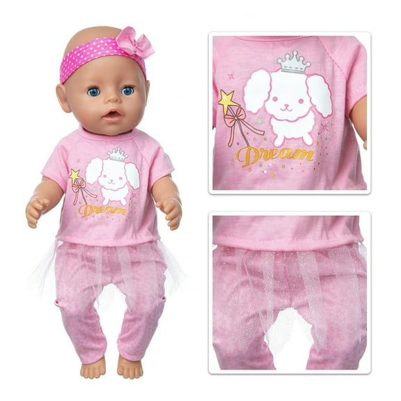 Kids Toys under $5! CQCYD Baby Doll Clothes for 18 Inch Babydolls, Babydoll Clothes Set with Headwear for Realistic Baby Dolls Accessories Girl
