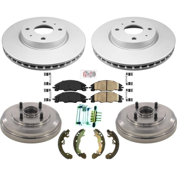 Front Disc Brake Rotors Ceramic Pads Drums Bearings Shoes For Focus 09-11 2.0L