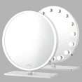 thumbnail image 5 of Impressions Vanity Monarch Plus Hollywood Desk Mirror with Lights, Tabletop Makeup Mirror (White), 5 of 5