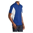 thumbnail image 4 of Yellow Rooster Mens Side Blocked Micropique Sport-Wick Polo True Royal/ White XL, 4 of 7