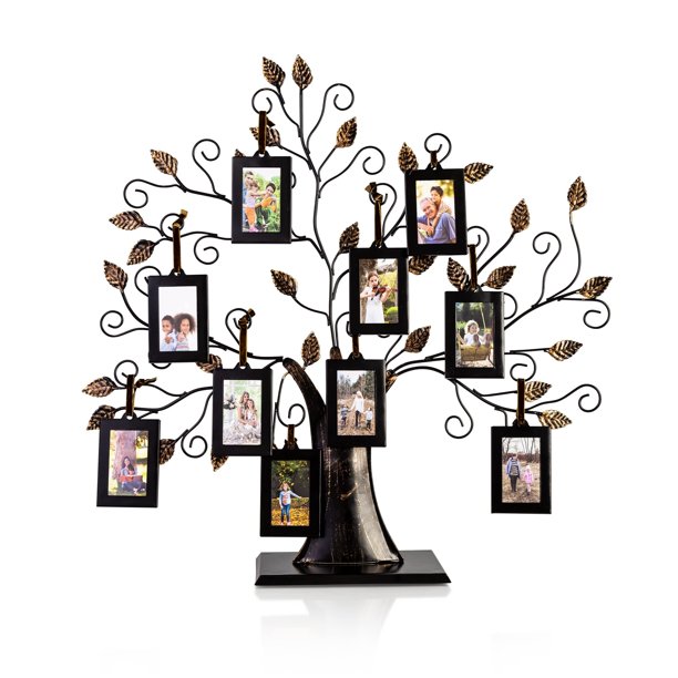 Marco de fotos con forma de árbol genealógico de Klikel con 10 marcos