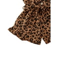 thumbnail image 5 of Mevireiy Baby Girls Leopard Romper Overalls Strap Button Sleeveless Halter Summer Jumpsuit Shorts Outfits, 5 of 7
