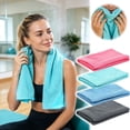 thumbnail image 2 of Cooling Towel, Ice Cool Towel for Neck and Face Microfiber Soft Breathable Chilly Rag for Yoga, Sports, Golf, Gym, Running, Workout, 2 of 5