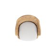 thumbnail image 6 of Santorini 19" Wicker Back Outdoor Patio Dining Chair Set of 2 Beige Olefin, 6 of 11