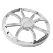 Wet Sounds HTM-1 - HTM Series Full-Range Class-D 1200 Watt at 1-Ohm Mono Amplifier with REVO-10-FA-S4 10 Woofer Single 4 OHM and REVO-10-XS-W-SS-GRILLE White Stainless Grille