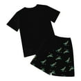 thumbnail image 6 of Baby Boy Pajamas Sleepwear Set Cartoon Tee Shorts 6-7 Years 7-8 Years 8-9 Years Lightweight Breathable Soft Cotton 2Pcs School Day Gift Ready (6-7 Years,Black), 6 of 6