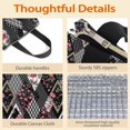 thumbnail image 4 of Pioneer Flower Floral Print Pattern Insulated Lunch Bag for Women & Adults,Large Portable Soft Cooler Lunch Bag,Thermal Food Storage Tote with Pearl Cotton,8.66L,8.75x5.75x9.5 Inch, 4 of 6