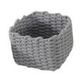 thumbnail image 4 of Cesta decorativa tejida en macramé, caja de almacenamiento multifuncional, elegante y con toalla. Gris, 4 of 9