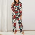 thumbnail image 2 of Hirioo Chicken for Women's Pajama Sets 2 Piece Pjs Women's Long-Sleeved Pajama Set Button Down Sleepwear,S-XXL-X-Large, 2 of 7