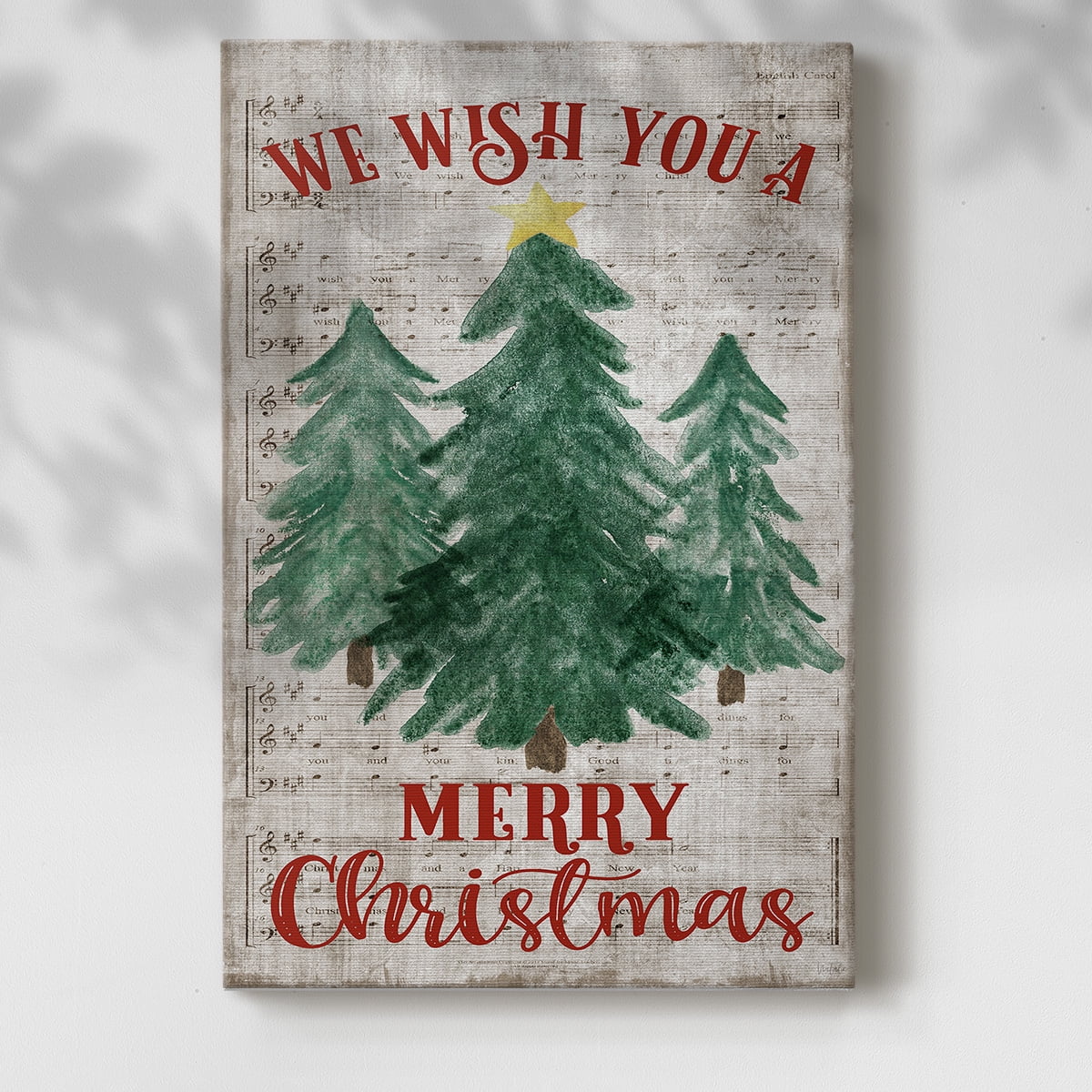 We Wish You A Merry Christmas- Gallery Wrapped Canvas