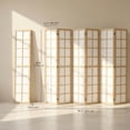 thumbnail image 3 of HOMCOM 6 Panel Room Divider, 5.6 ft Folding Privacy Screen, Natural Wood, 3 of 10
