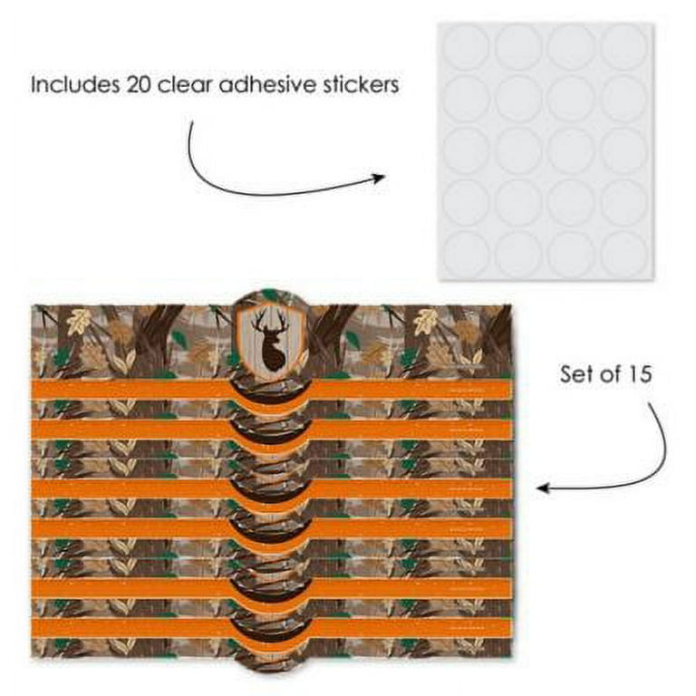 Orange camo baby shower decorations cheap