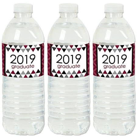 Maroon Grad - Best is Yet to Come - 2019 Burgundy Graduation Party Water Bottle Sticker Labels - Set of (Best Dj Sets Of 2019)