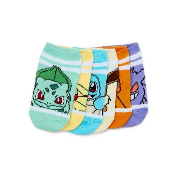 Pokemon Boys No-Show Socks, 6-Pack, Sizes S-L