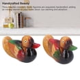 thumbnail image 3 of WOODEN MANDARIN DUCKS FIGURINE VIBRANT HANDMADE DECORATIVE SCULPTURE WEDDING ORNAMENT, 3 of 7