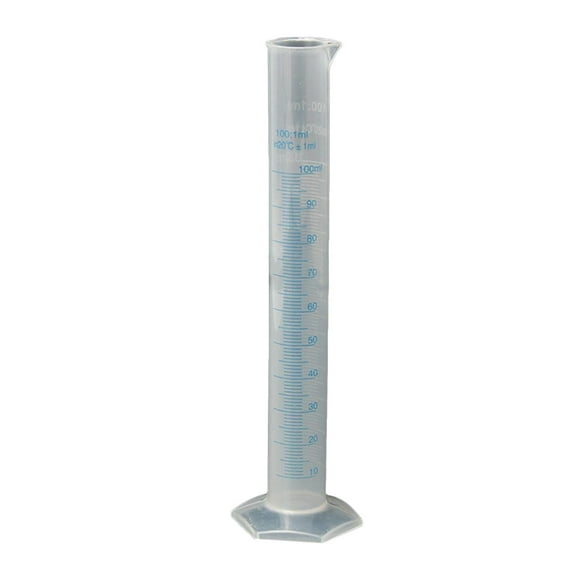Farfi 100/250ml Plastic Measuring Graduated Cylinder Liquid Lab Test Experiment Cup (100ML)