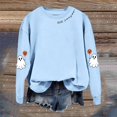 thumbnail image 5 of XIAONU Sweatshirts For Womens Halloween Cute Ghost Long Sleeve Printed Tops Pleasure Baggy Crewneck Pullover Sweatshirt, 5 of 5