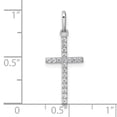 thumbnail image 4 of 10k White Gold Polished CZ Latin Cross Pendant, 4 of 4