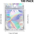 thumbnail image 2 of Bolsas de embalaje holográficas QUANZHOUTIANDI 100 pequeñas bolsas de regalos Mylar con cierre de cremallera olor, 2 of 5