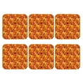 thumbnail image 2 of Disketp Autumn Maple Leaf Pile Funny Coasters,6 Pcs Leather Coasters with Holder, Perfect Housewarming Hostess Gifts,Protect Furniture from Water Marks Scratch and Damage,Square, 2 of 7