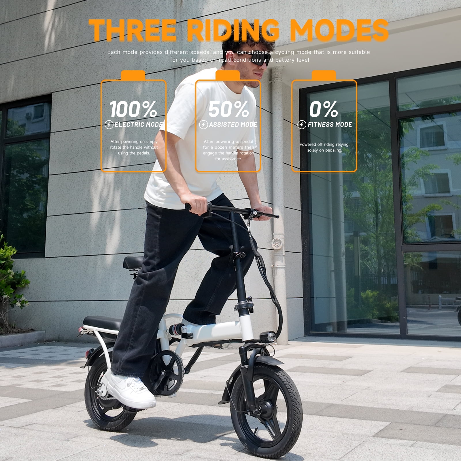 Electric Bike for Adults 500W Motor, 14" Electric Bicycles,20 Mph,Folding Ebike,Shock Absorbers Electric Bicycle,48V 12Ah Battery,20Miles PAS Range,UL 2849,E Bikes for Adults and Teens
