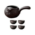 thumbnail image 1 of Tetera de cerámica Macarena con juego de tazas infusor negro, 1 of 8