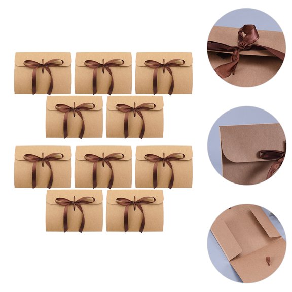 WASHWEPE Retro Kraft Paper Envelopes for Writing Letters or Invitations with Durable Design 10pcs Light Brown